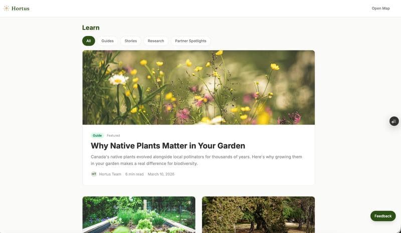 Learning library with guides and articles